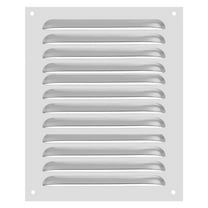 Uxcell 10 x 12 Inch Aluminum Vent Cover, Screen Air Grille Ventilation Cover HVAC Louvered Grill, Silver Tone