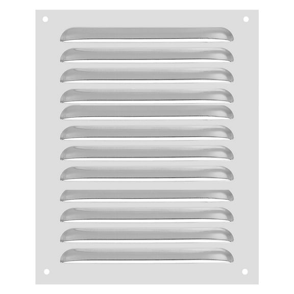 Uxcell 10 x 12 Inch Aluminum Vent Cover, Screen Air Grille Ventilation Cover HVAC Louvered Grill, Silver Tone