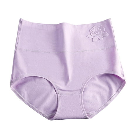 Huesdet Womens Seamless Underpant - No-Show Full-Coverage Comfort - Stretchy High Cut Panties for Everyday Wear(Purple L)
