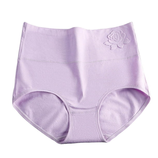 Braguitas posparto de cintura alta para mujer, cobertura total - Algodón, color liso, cómodas - L-XXL