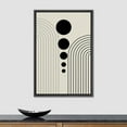 thumbnail image 3 of PixonSign Framed Canvas Print Wall Art Duotone Geometric Stripe Waves Dark Circles Abstract Shapes Illustrations Modern Art Boho Decorative Chic for Living Room, Bedroom, Office - 16"x24" BLACK, 3 of 5