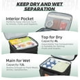 thumbnail image 4 of Holuxer Large Insulated Lunch Box for Men/Adults, Expandable Double-Deck Lunch Bag Durable with Shoulder Strap, Soft Leakproof Cooler Bags for Work Outdoor Picnic Trips, 20 Can/16 L, Black, Mesh, 4 of 9