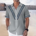 thumbnail image 2 of Hawaiian Shirt For Men, Men's Vintage Button Down Bowling Shirts Short Sleeve Summer Beach Shirt M, 2 of 5