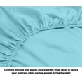 thumbnail image 4 of Bassano 1800 Series Embossed Deep Pocket Sheet Set - Super Soft & Wrinkle Free - Luxurious Bed Sheets Set (Queen, Aqua), 4 of 4