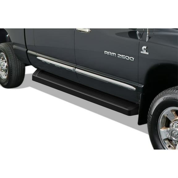 2006-2008 Dodge Ram 1500 Mega Cab 2006-2009 Dodge Ram 2500/3500 Mega Cab 6061 Aircraft Aluminum Black Finish 6-Inch iRunning Board Door to Door Side Step iRunning Board