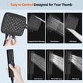 thumbnail image 4 of HOPOPRO Rain Shower Head with Handheld, High Pressure Dual Shower Heads with Hose, 2-In-1 Rainfall Showerhead Combo with Fixed Showerhead and Handheld Shower Wand, Tool-Free Easy Installation, 4 of 5
