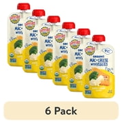 (6 pack) Earth's Best Organic Stage 3 Baby Food, Mac & Cheese with Veggies Pasta & Veggie Puree, 4 oz Pouch