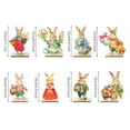 thumbnail image 3 of Virelaxpo 8pcs Wooden Easter Bunny Table Decor, Cute Desktop Ornaments for Home and Party Decoration, Festive Wooden Figurines for Seasonal Display, 3 of 5