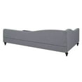 thumbnail image 6 of Upholstered Daybed with Solid Wood Legs, Twin Size L-Shaped Corner Day Bed/Sleeper Sofa Bed Couch with Slats Support for Boys Girls Adults, No Box Spring Needed, Gray, 6 of 7