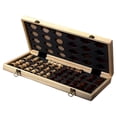 thumbnail image 4 of Juego de ajedrez de madera, tablero de ajedrez de madera, juego de mesa de damas portátil, tablero de ajedrez plegable de 15 pulgadas, juego de, 4 of 9