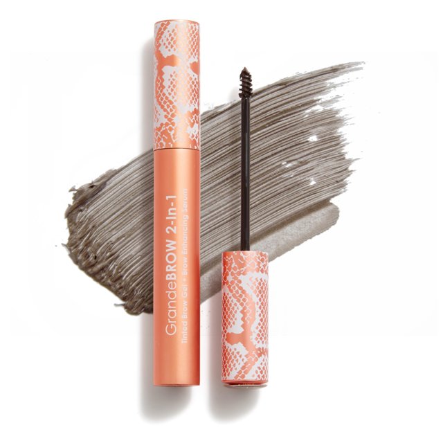 Gel y sérum para cejas GrandeBrow 2 en 1, teñido en color topo