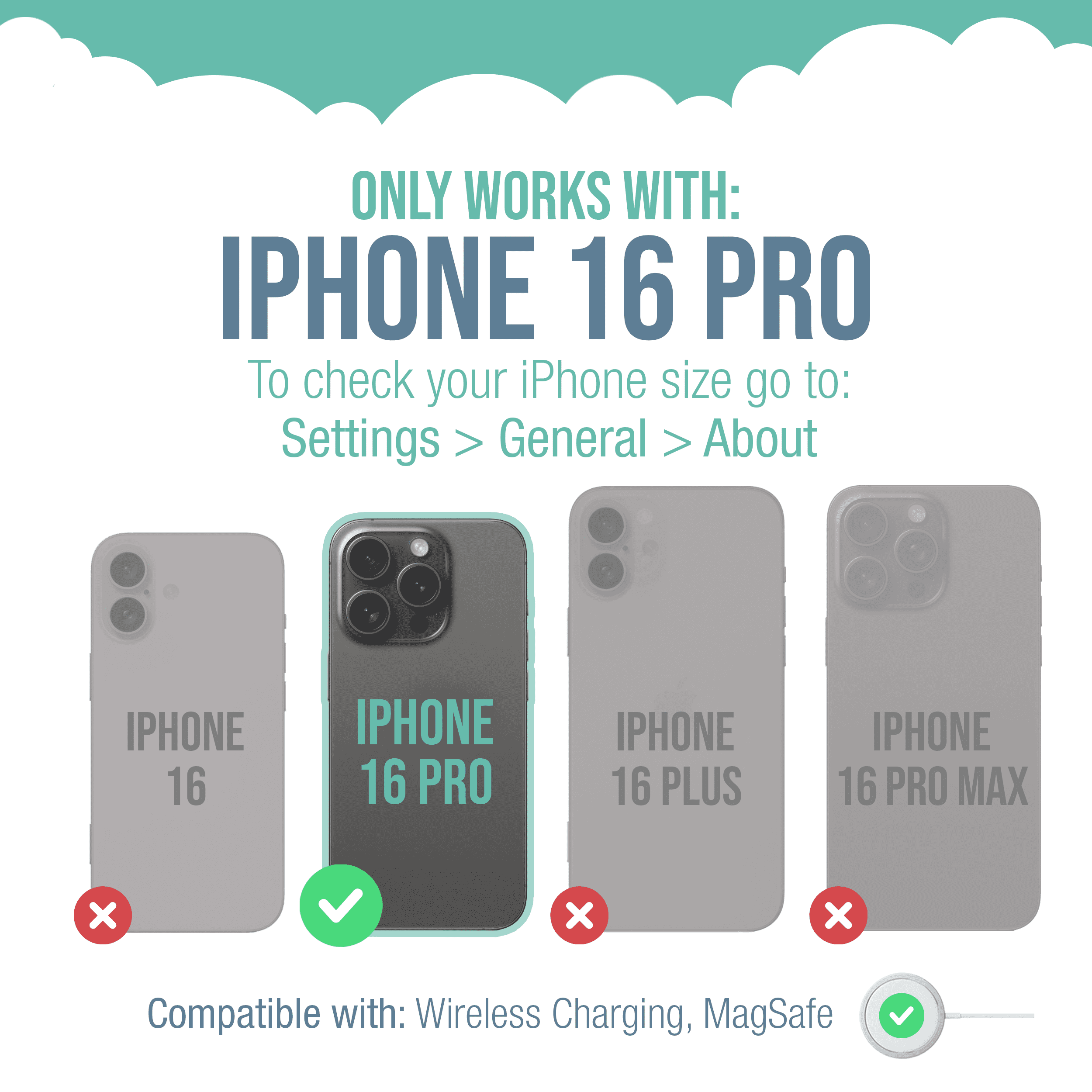 Smartish® iPhone 16 Pro Magnetic Case - Gripmunk Compatible with MagSafe [Lightweight + Protective] Slim & Thin Grip Cover with Microfiber Lining for Apple iPhone 16 Pro - Black Tie Affair