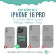 thumbnail image 6 of Smartish® iPhone 16 Pro Protective Magnetic Case - Gripzilla Compatible with MagSafe [Rugged + Tough] Heavy Duty Armor Slim Cover w/ Drop Tested Protection for Apple iPhone 16 Pro - Black Tie Affair, 6 of 6