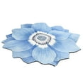 thumbnail image 4 of LEFU Lotus Flower Round Carpet Chinese Style Floor Mat Bedside Rug Non-Slip Absorbent Bathroom Kitchen Living Room Entrance Soft Comfortable Crystal Velvet 40x40cm, 4 of 10