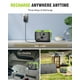 thumbnail image 4 of SinKeu Estación de energía portátil de 200 W, generador solar para acampar de 155 Wh, banco de energía de 42000 mAh con salida de CA 110 V, CC, USB QC3.0, linternas LED para el hogar al aire libre CPA, 4 of 5