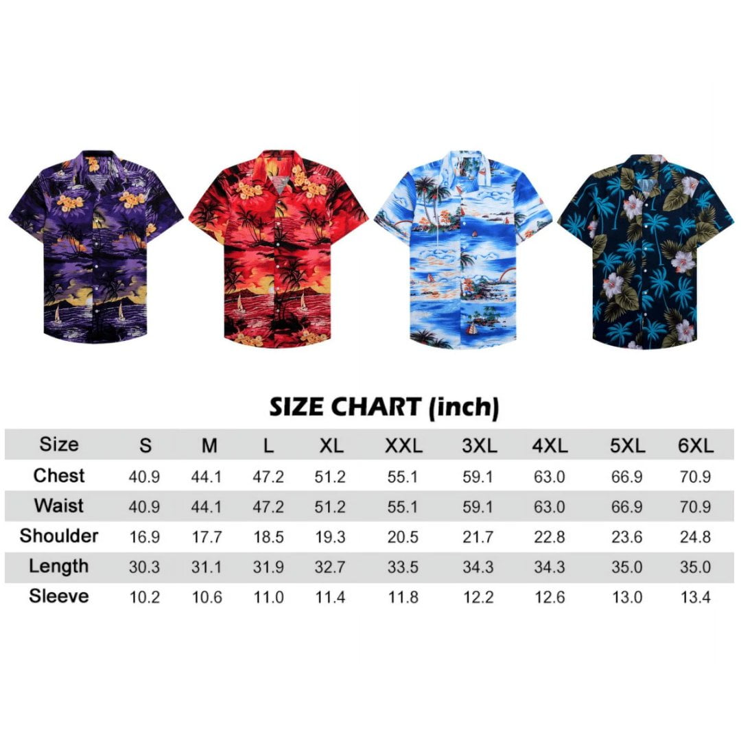 Alimens & Gentle Men's Tropical Aloha 100% Cotton Short