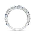 thumbnail image 2 of ANGARA Natural Nature Inspired Round Blue Sapphire & Diamond Vine Ring in 14K White Gold for Women (Size-1.5mm) | September Birthstone, Anniversary, Jewelry Gift for Women | Natural Sapphire Ring, 2 of 10