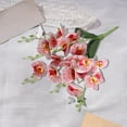 thumbnail image 6 of Red Stripe High-Quality Simulation Orchid Flowers 5-Stem Wedding Décor Artificial Botanicals Home Centerpiece Faux Silk Floral Arrangement #1yUKb, 6 of 6