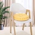 thumbnail image 4 of Namzi Round Seat Cushions, 16 inch EPE Foam Filled Indoor Chair Pad Cushions for Home, Office, Dining, Kitchen, Bright Yellow, 16'', 4 of 5