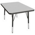 thumbnail image 5 of ECR4Kids 36in x 72in Rectangle Everyday T-Mold Adjustable Activity Table Grey/Green - Toddler Swivel, 5 of 7
