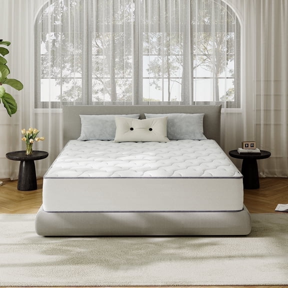 King Mattress,Babo Care 12 Inch Cooling-Gel Memory Foam and Individually Pocket Innerspring Hybrid Mattress, King Bed Mattress in a Box, CertiPUR-US Certified, Medium King Size Mattress-White