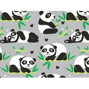 1 Pack, Baby Panda Wrapping Paper 26"x 833', Full Ream Roll for Party, Holiday & Events, Made in USA