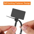 thumbnail image 3 of Uxcell 250pcs Marker Cable Zip Ties, 6.5 Inch Self-Locking Nylon Label Tags Zip Tie Wraps Ties Wire, Black, 3 of 7