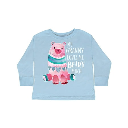 

Inktastic My Granny Loves Me Beary Much with Cute Bear Gift Toddler Boy or Toddler Girl Long Sleeve T-Shirt