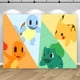 thumbnail image 3 of Fondo de fotografía de feliz cumpleaños de Pokémon, decoración para baby shower de niños y niños, pancarta de fondo de anime de Pikachu, monstruo de bolsillo, 3 of 5