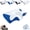 blue, variant on Doreve Cloudfaser Pillow, Memory Foam Cervical Pillow, Ergonomic Orthopedic Contour, for Side, Back and Stomach Sleepers (Black)