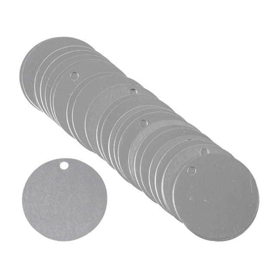 Brady Blank Tag,Aluminum,2in W,Silver,PK25 49909