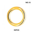 thumbnail image 5 of Linyer 50Pcs Modern Brass Pendant Chains Hoop Charm Keychains Jewelry Mini Crafts Miniatures Decor Handmade DIY Hardware Pendant 10#, 5 of 6