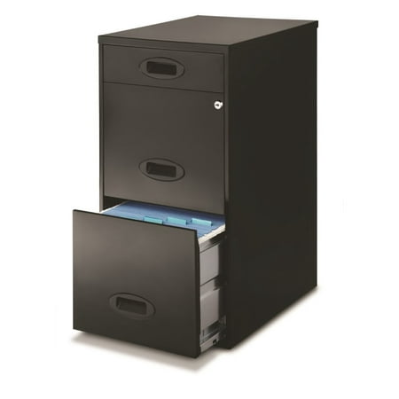Hirsh Space Solutions 18 Deep 3 Drawer File Cabinet In Black