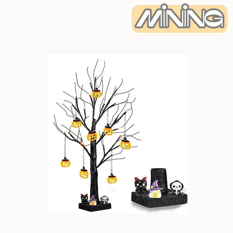 Halloween Glitter Tabletop LED Twig Tree