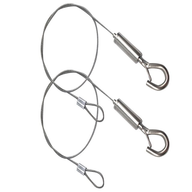 UPGRATOR 2pcs Suspension Wire Rope Silver Stainless Steel for Hanging Mechanical Equipment