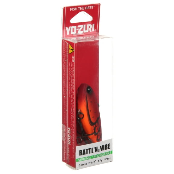 Yo-Zuri Rattl'n Vibe Lipless Crankbait Fishing Lure, 65mm 2-1/2 in, 5/8oz