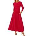 thumbnail image 1 of Vestido largo PRETTYGARDEN para mujer, primavera 2025, manga larga, 1 of 9