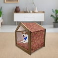 thumbnail image 3 of Mandala Pet House, Christmas New Year Ornaments Inspired Floral Design, Outdoor & Indoor Portable Dog Kennel with Pillow and Cover, 5 Sizes, Earth Yellow Vermilion, by Ambesonne, 3 of 5