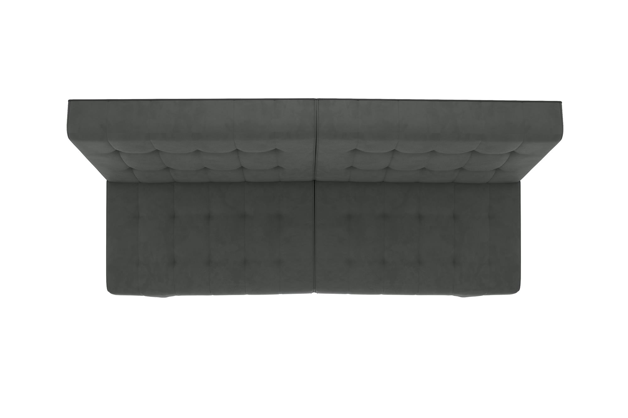 DHP Emily Convertible Tufted Futon Sofa, Gray Linen