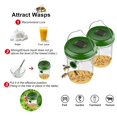 thumbnail image 5 of Wasp Traps Outdoor Hanging, 2 Pack Solar-Powered Wasp Trap, Yellow Jacket Trap, Bee Trap for Outdside with LED Light, Flying Insects Killer, Effective and Reusable Wasp Trap for Outdoors, 5 of 7