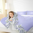 thumbnail image 4 of Feelyou Chic Bling Diamond Queen Comforter Set for Kids, Blue Sequin Print Bedding Sets, Modern Fashion Bedding Comforter Set, Microfiber Bedroom Decor, 3pcs, 4 of 8