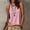 Pink, variant on ClodeEU Women's Round Neck Cross Back Cutout Sleeveless Asymmetrical Tank Top,Casual Blouse with High Low Hem Pink,Women's Plus L