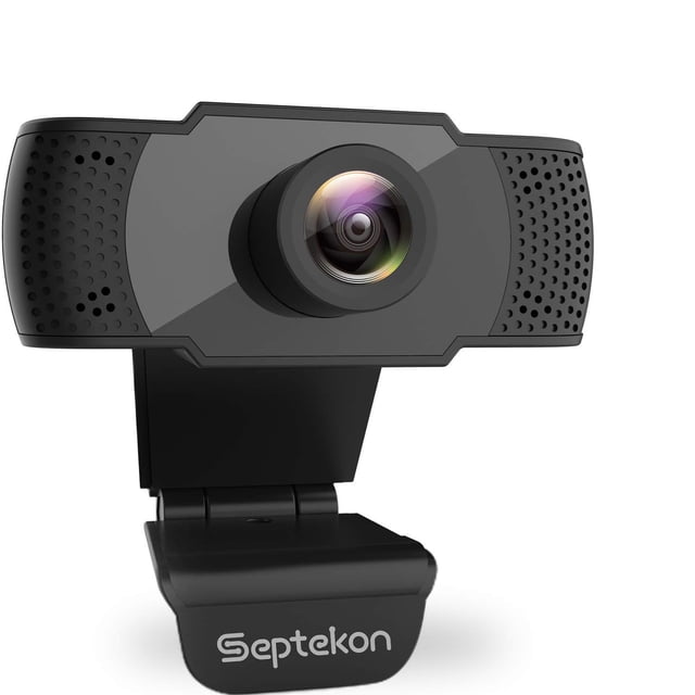 Cámara web 1080P HD con micrófono, Septekon para Laptop/Desktop/Mac/TV, USB para Video llamadas, Conferencias, Gaming