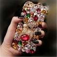 thumbnail image 4 of Case for Galaxy Z Fold 3,3D Handmade Luxury Sparkle Rhinestone Pumpkin Car Bear Flower Civet Cat Crystal Diamond Bling Glitter Phone Case for Samsung Galaxy Z Fold 3 5G,2021(Civet Red), 4 of 6