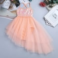 thumbnail image 3 of Venjoe Girls Sequined Camisole Ballet Dance Tutu Dress Gymnastic Leotard Asymmetrical Skirt Fairy Orange 3XL, 3 of 7