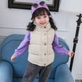 thumbnail image 5 of Byoo Infant Girls Corduroy Vest Solid Fleece Padded Zip Up Puffer Coat with Pockets Outerwear Windproof Winter Jacket, 5 of 5