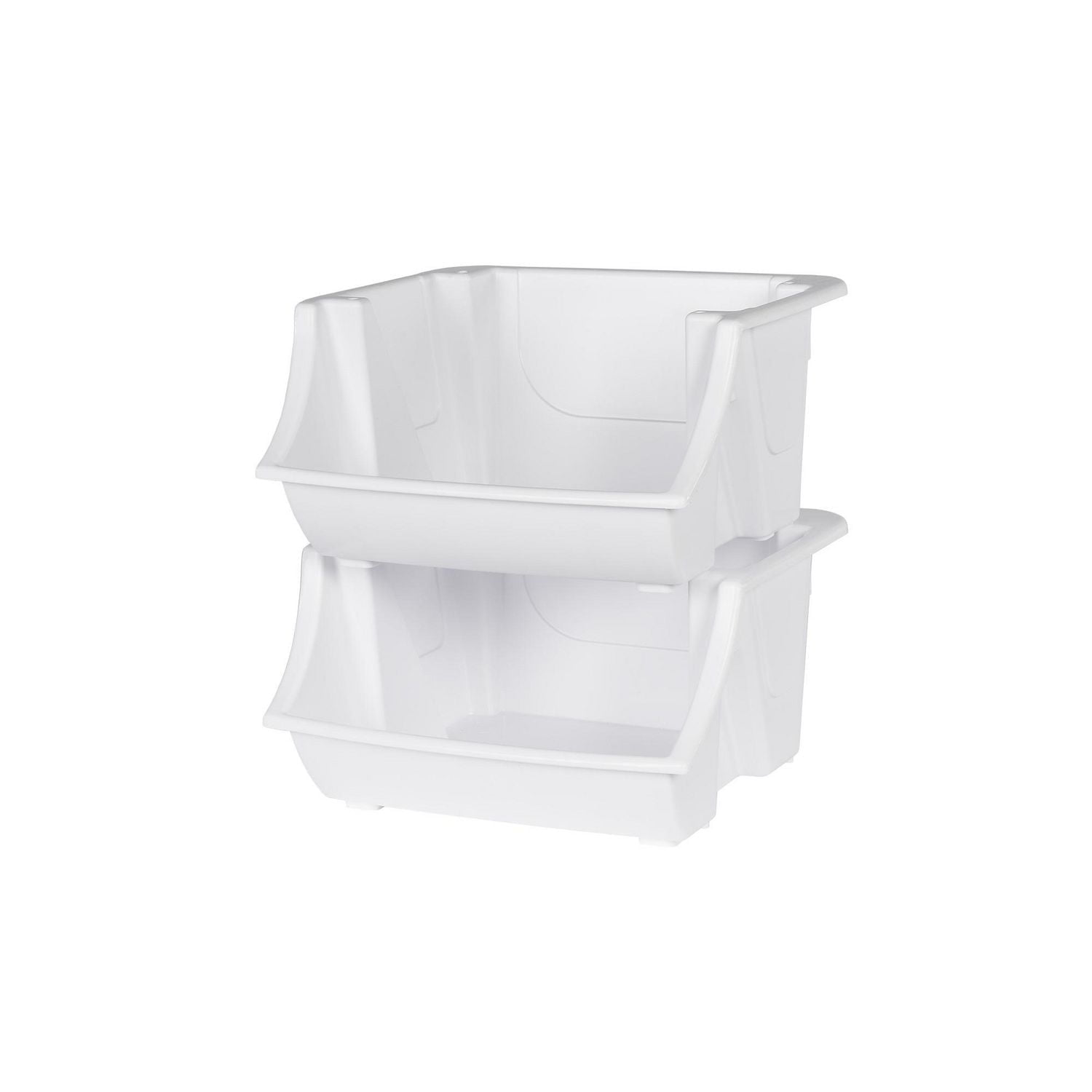 MAINSTAYS Stacking Bin 2 Pack, 2PK STACKING BIN