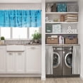 thumbnail image 5 of LALILO Kitchen Curtains and Valances Set of 3 36" Blue Window Treatment Tiers for Window Decor, 5 of 5
