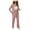 Pink, variant on Chbgutlmr Women's 2 Piece Outfits Long Sleeve Button down Shirts High Waist Pants Sweatsuit Lounge Sets