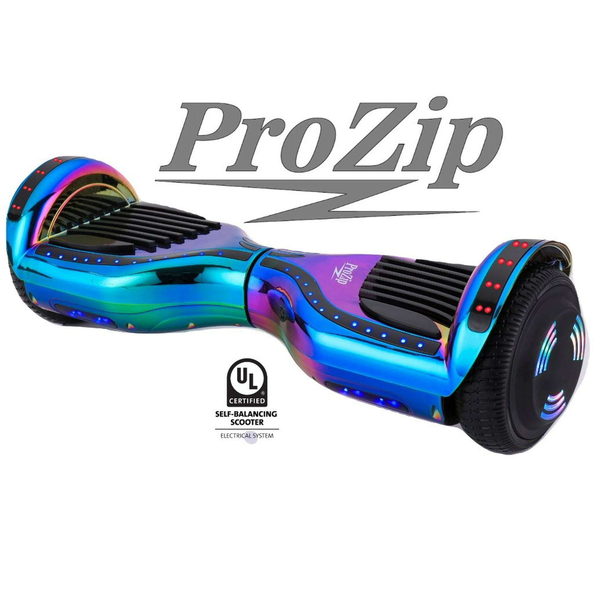 ProZip Stealth Self Balancing Hoverboard Scooter with GPS APP Auto Level Bluetooth UL2272 Chrome RB Walmart